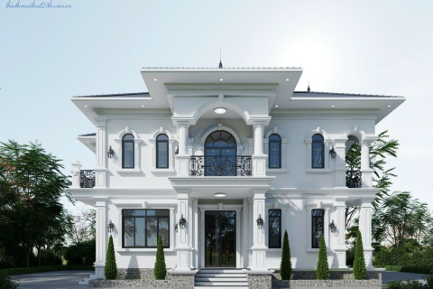 Thiết kế biệt thự nhà vườn tân cổ điển tại Phúc Thọ